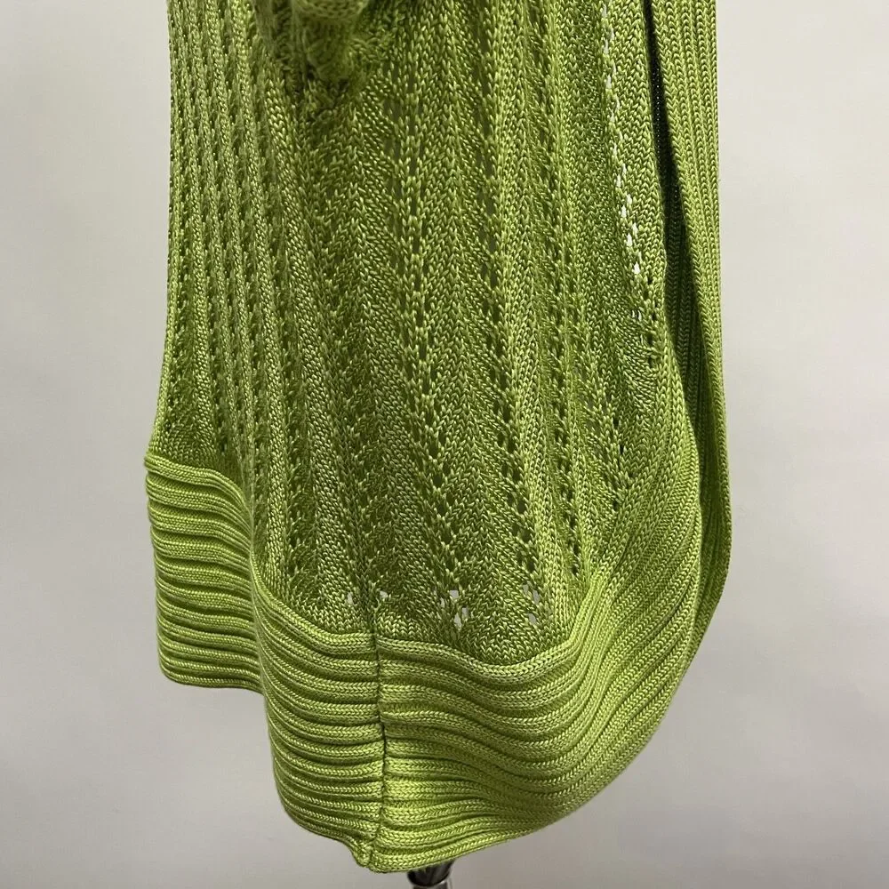 Peter‎ Nygard Open Front Cardigan Sweater Size 1X Green NWT